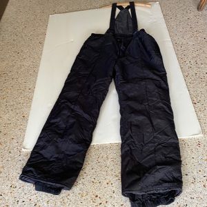 Men’s ski bib, LIKE NEW, XL, black, back zipper pocket, adjustable straps